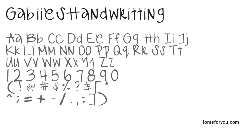 Fuente GabiieSHandwritting - alfabeto, números, caracteres especiales
