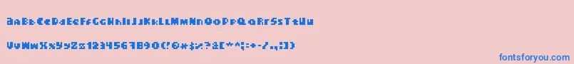 フォントCrackers – ピンクの背景に青い文字