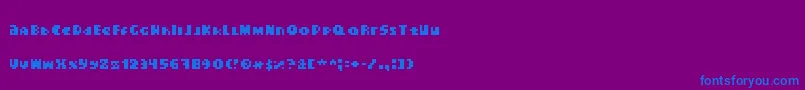 フォントCrackers – 紫色の背景に青い文字