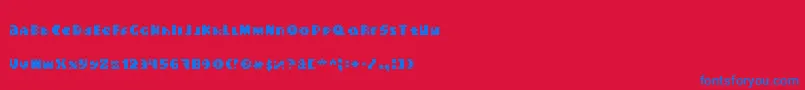 フォントCrackers – 赤い背景に青い文字