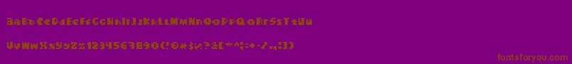 フォントCrackers – 紫色の背景に茶色のフォント