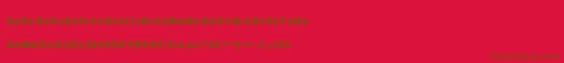 Crackers-fontti – ruskeat fontit punaisella taustalla