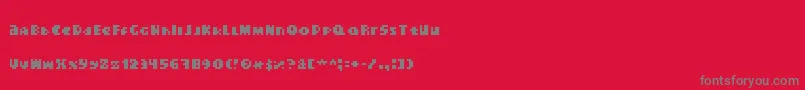 フォントCrackers – 赤い背景に灰色の文字
