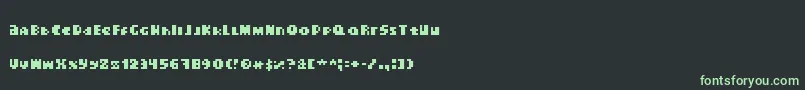 Crackers-fontti – vihreät fontit mustalla taustalla