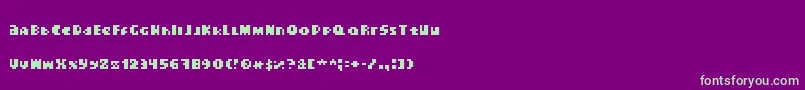 Crackers-fontti – vihreät fontit violetilla taustalla