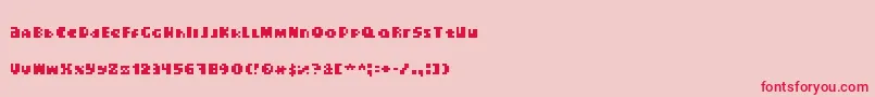 フォントCrackers – ピンクの背景に赤い文字