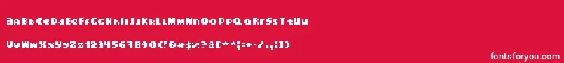 フォントCrackers – 赤い背景に白い文字