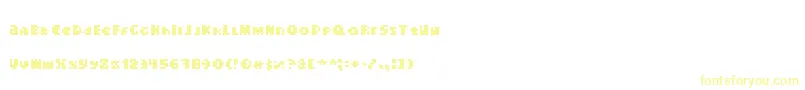 フォントCrackers – 白い背景に黄色の文字