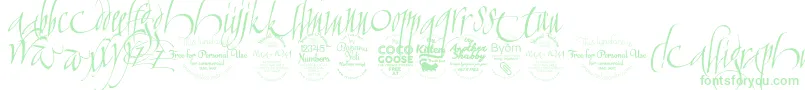 Weitere Informationen zur CalligraphunkTrial-Schriftart CalligraphunkTrial-Schriftart – Grüne Schriften