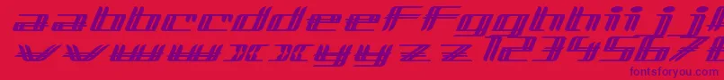 LewinskyRegular Font – Purple Fonts on Red Background