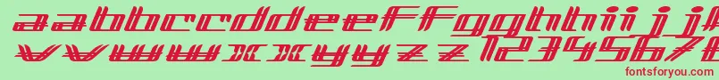 LewinskyRegular Font – Red Fonts on Green Background