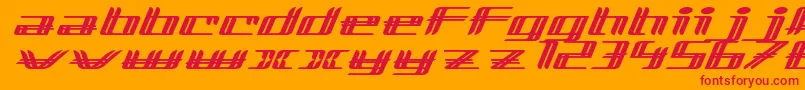 LewinskyRegular Font – Red Fonts on Orange Background