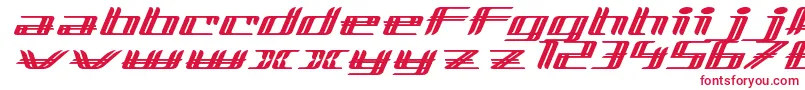 フォントLewinskyRegular – 白い背景に赤い文字