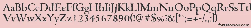 CambridgeantiqueMediumRegular-Schriftart – Schwarze Schriften auf rosa Hintergrund