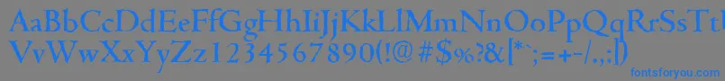 Więcej informacji o czcionce CambridgeantiqueMediumRegular Czcionka CambridgeantiqueMediumRegular – niebieskie czcionki na szarym tle