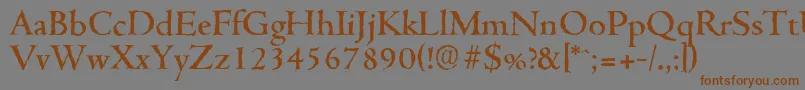 CambridgeantiqueMediumRegular-Schriftart – Braune Schriften auf grauem Hintergrund
