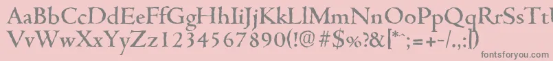 CambridgeantiqueMediumRegular Font – Gray Fonts on Pink Background