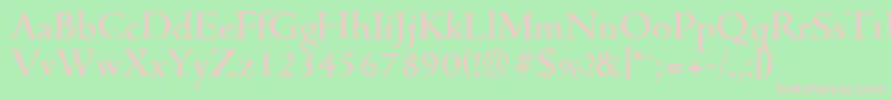 CambridgeantiqueMediumRegular Font – Pink Fonts on Green Background