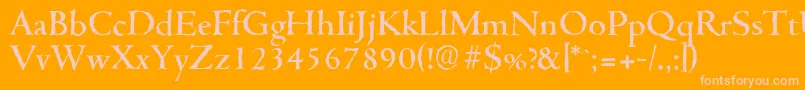 Шрифт CambridgeantiqueMediumRegular – розовые шрифты на оранжевом фоне
