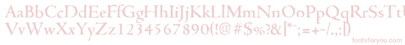 CambridgeantiqueMediumRegular-Schriftart – Rosa Schriften auf weißem Hintergrund