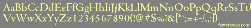 CambridgeantiqueMediumRegular Font – Yellow Fonts on Gray Background