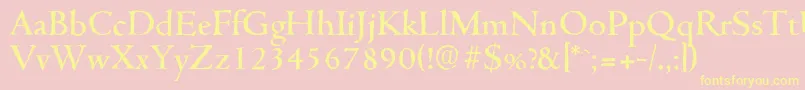 CambridgeantiqueMediumRegular Font – Yellow Fonts on Pink Background