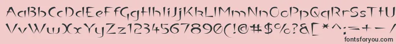 LuteousExodus Font – Black Fonts on Pink Background