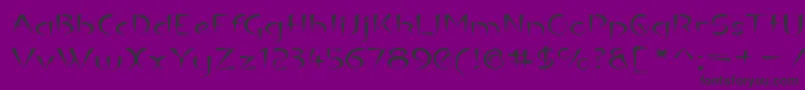 フォントLuteousExodus – 紫の背景に黒い文字