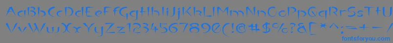 LuteousExodus Font – Blue Fonts on Gray Background