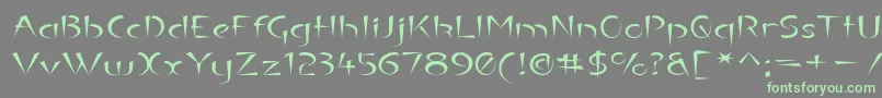 LuteousExodus Font – Green Fonts on Gray Background