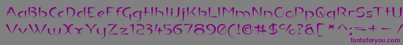 LuteousExodus Font – Purple Fonts on Gray Background