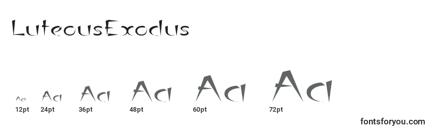 Размеры шрифта LuteousExodus