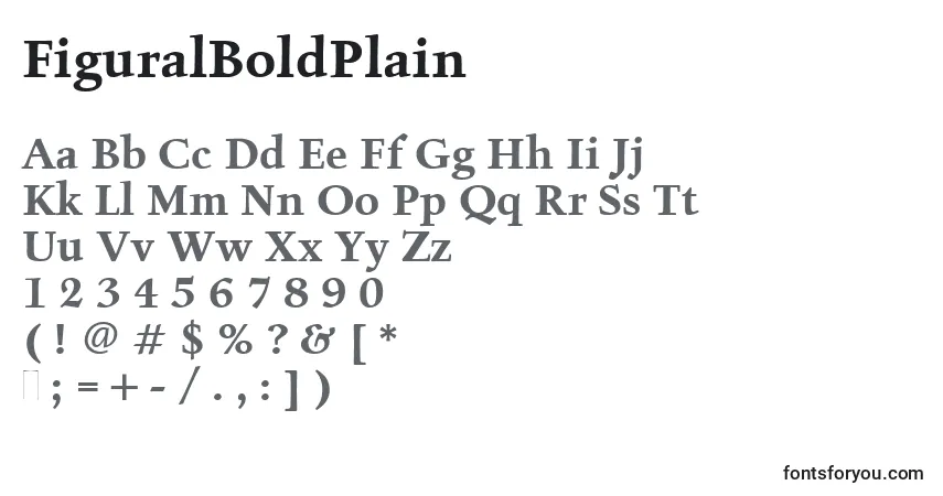 A fonte FiguralBoldPlain – alfabeto, números, caracteres especiais