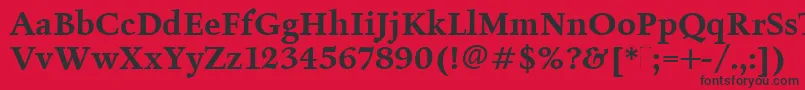 FiguralBoldPlain Font – Black Fonts on Red Background