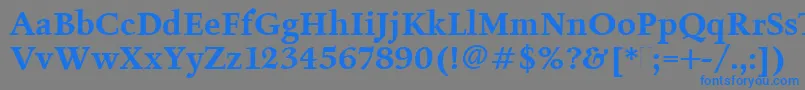 フォントFiguralBoldPlain – 灰色の背景に青い文字