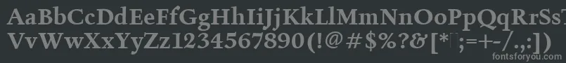 FiguralBoldPlain Font – Gray Fonts on Black Background