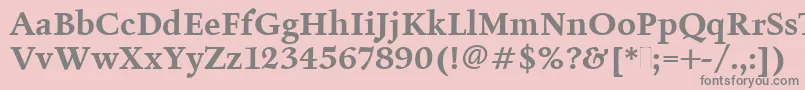FiguralBoldPlain-Schriftart – Graue Schriften auf rosa Hintergrund