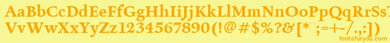 FiguralBoldPlain Font – Orange Fonts on Yellow Background