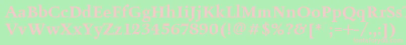 FiguralBoldPlain Font – Pink Fonts on Green Background