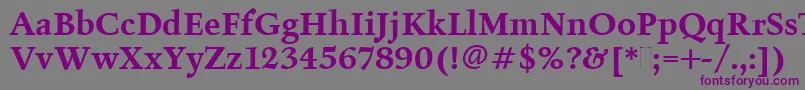 FiguralBoldPlain Font – Purple Fonts on Gray Background