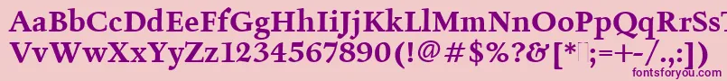 FiguralBoldPlain Font – Purple Fonts on Pink Background