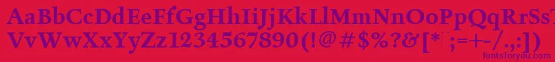 FiguralBoldPlain-Schriftart – Violette Schriften auf rotem Hintergrund