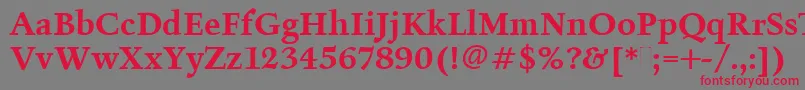 FiguralBoldPlain Font – Red Fonts on Gray Background