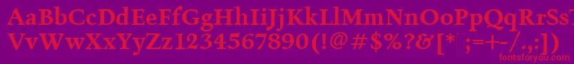 FiguralBoldPlain Font – Red Fonts on Purple Background