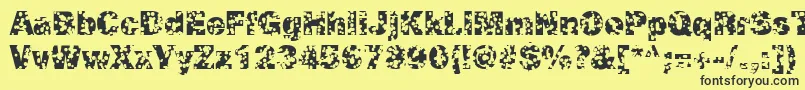 SwissCheeseRegular Font – Black Fonts on Yellow Background