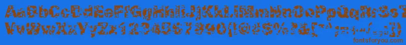 SwissCheeseRegular Font – Brown Fonts on Blue Background