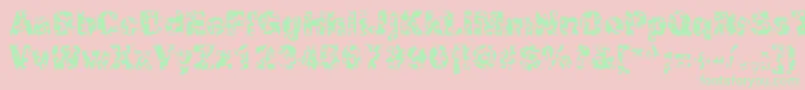 SwissCheeseRegular Font – Green Fonts on Pink Background