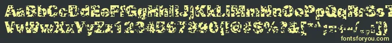 SwissCheeseRegular Font – Yellow Fonts on Black Background