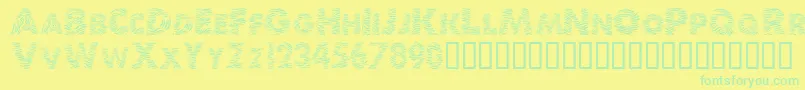 Zebra Font – Green Fonts on Yellow Background