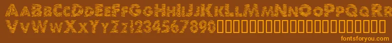 Шрифт Zebra – оранжевые шрифты на коричневом фоне